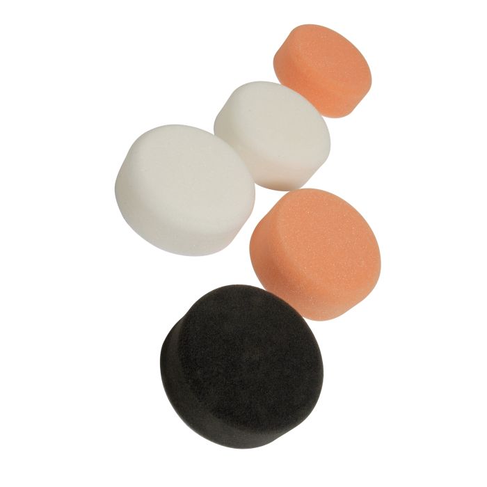 Fast Mover polishing pad kit 75 x 30mm 2 x white 2 orange 2 black