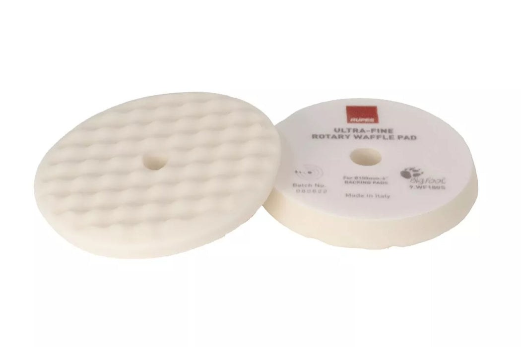 RUPES White Rotary Waffle Pad - Ultra Fine